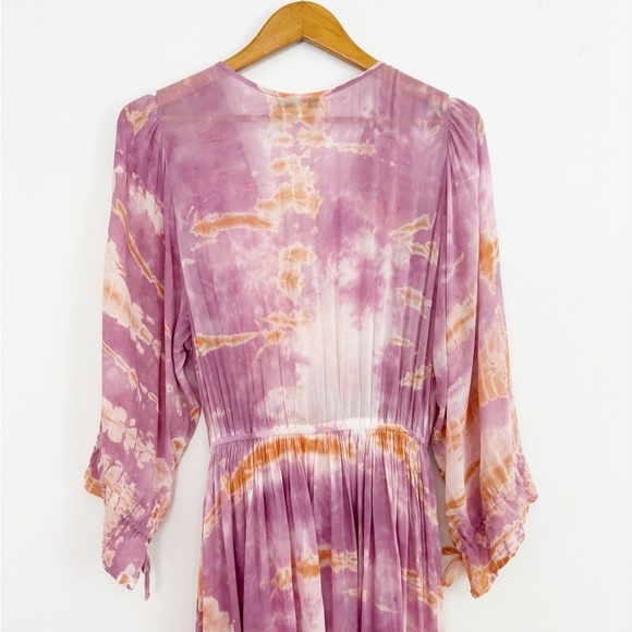 Young Fabulous & Broke Pink Tie Dye Prairie Coastal Maxi Dress Size Medium - Picture 9 of 16